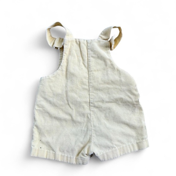 Vintage pale yellow Corduroy Kids Overalls - Picture 3 of 4